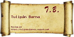 Tulipán Barna névjegykártya